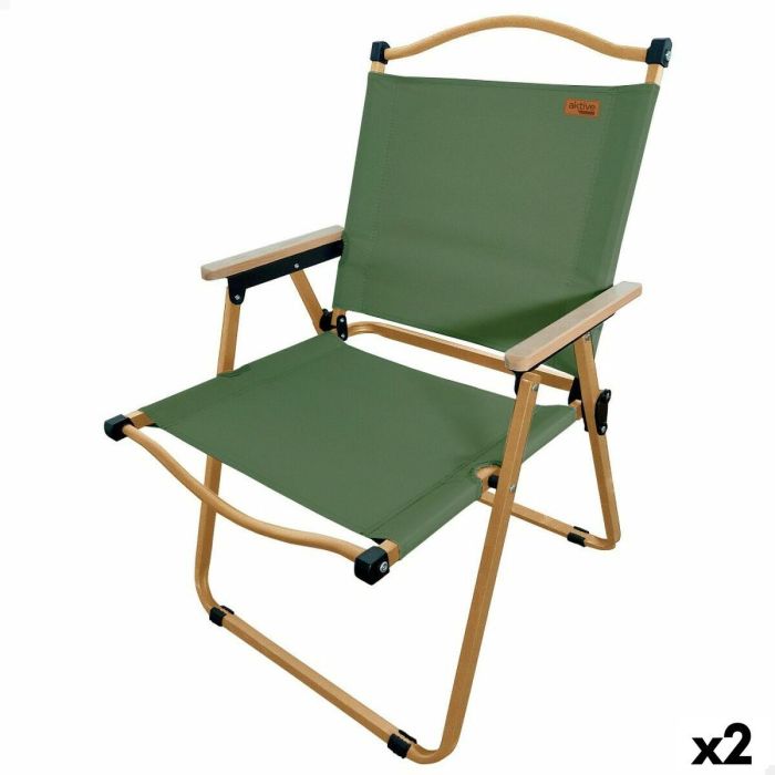 Silla de Camping Plegable Aktive (2 Unidades) 0 Silla de Camping Plegable Aktive (2 Unidades) 0