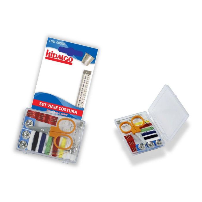 Hidalgo Set Costura Viaje Blister Incluye Tijeras, Hilos, Agujas, Imperdibles, Corchetes y Botones