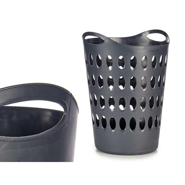 Cesto de Plástico Kipit 50L Antracita con Asas - 42x56x56 cm (12 Unidades) Cesto de Plástico Kipit 50L Antracita con Asas - 42x56x56 cm (12 Unidades)