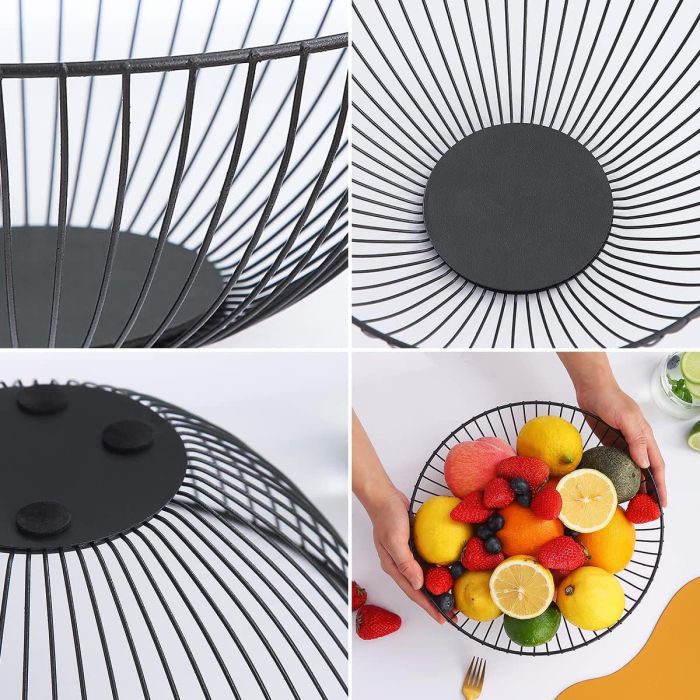 Cesta de metal para frutas Confortime 24.5x10 cm (12 Unidades) 4 Cesta de metal para frutas Confortime 24.5x10 cm (12 Unidades) 4