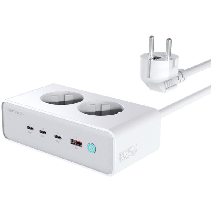 4smarts Cargador de Escritorio GaN 65W con Enchufes AC