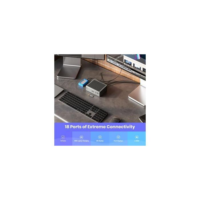 CalDigit TS4 Thunderbolt 4 Dock 18 Puertos USB-C USB-A SD 4 98W PD 8K/Dual 6K/4K Display 2.5GbE LAN 2 CalDigit TS4 Thunderbolt 4 Dock 18 Puertos USB-C USB-A SD 4 98W PD 8K/Dual 6K/4K Display 2.5GbE LAN 2
