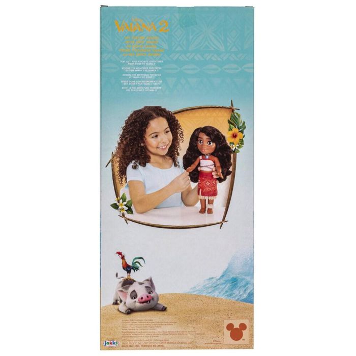 Jakks Pacific Muñeca Vaiana Disney 38 cm de PVC, incluye conjunto y tobillera, para niños +3 años 5