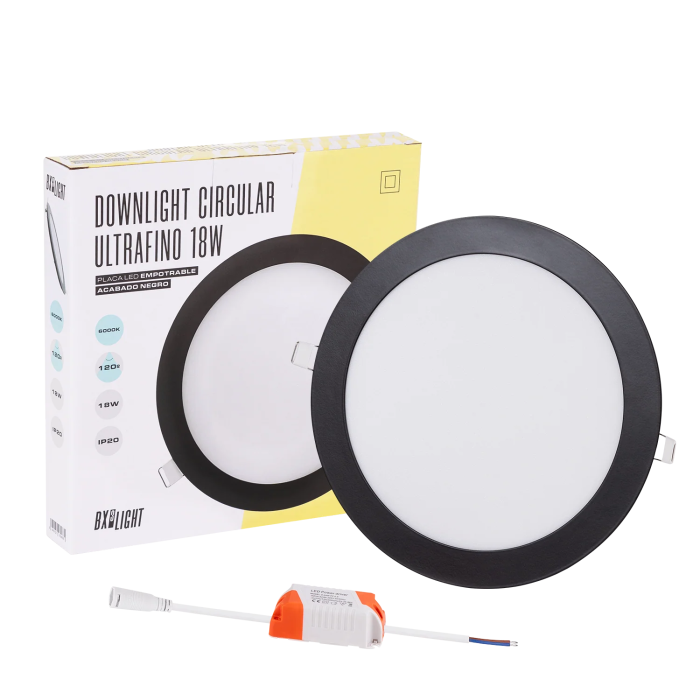 BX3 LIGHT Placa LED Circular 18W 1380Lm, Luz Blanco Frio 4200K, Empotrable o Superficie, 40.000H BX3-GP-LZ-3-B-W BX3 LIGHT Placa LED Circular 18W 1380Lm, Luz Blanco Frio 4200K, Empotrable o Superficie, 40.000H BX3-GP-LZ-3-B-W