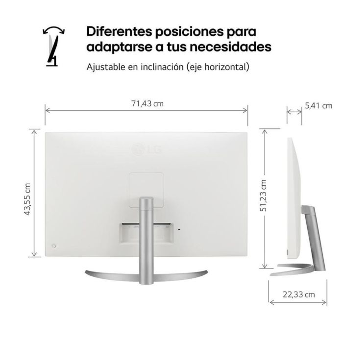 LG Monitor (32SQ700S-W) // 32" // Smart 4K Uhd con Webos // 3840 X 2160 - 16:9 - 60Hz - 5Ms 2 LG Monitor (32SQ700S-W) // 32" // Smart 4K Uhd con Webos // 3840 X 2160 - 16:9 - 60Hz - 5Ms 2