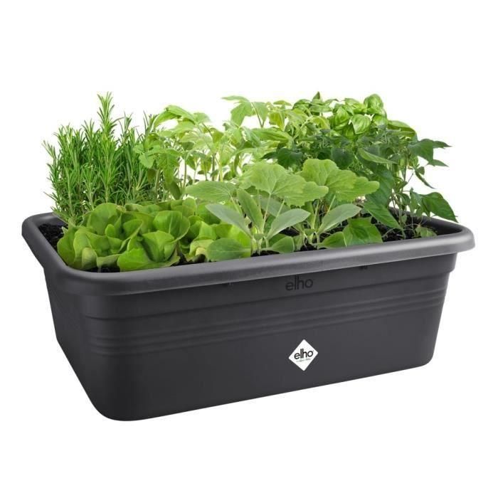 Elho ELH8711904529581 Jardinera Green Basics Jardín de Cultivo, Negro, Tamaño L, 76x57x27 cm, 100% reciclado para exterior 2 Elho ELH8711904529581 Jardinera Green Basics Jardín de Cultivo, Negro, Tamaño L, 76x57x27 cm, 100% reciclado para exterior 2