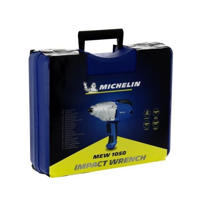 Michelin Llave de Impacto Eléctrica 1050W 230V Par 500Nm con Pantalla Digital, Ajuste Torque y 4 Vasos (17/19/21/22mm). 2 Michelin Llave de Impacto Eléctrica 1050W 230V Par 500Nm con Pantalla Digital, Ajuste Torque y 4 Vasos (17/19/21/22mm). 2