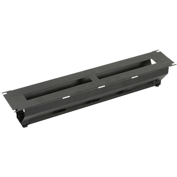 Lanview Panel de Gestión de Cables Tipo R 2U 19 pulgadas con Tapa para Rack, Desmontaje sin Herramientas, Negro RAL 9005 0 Lanview Panel de Gestión de Cables Tipo R 2U 19 pulgadas con Tapa para Rack, Desmontaje sin Herramientas, Negro RAL 9005 0