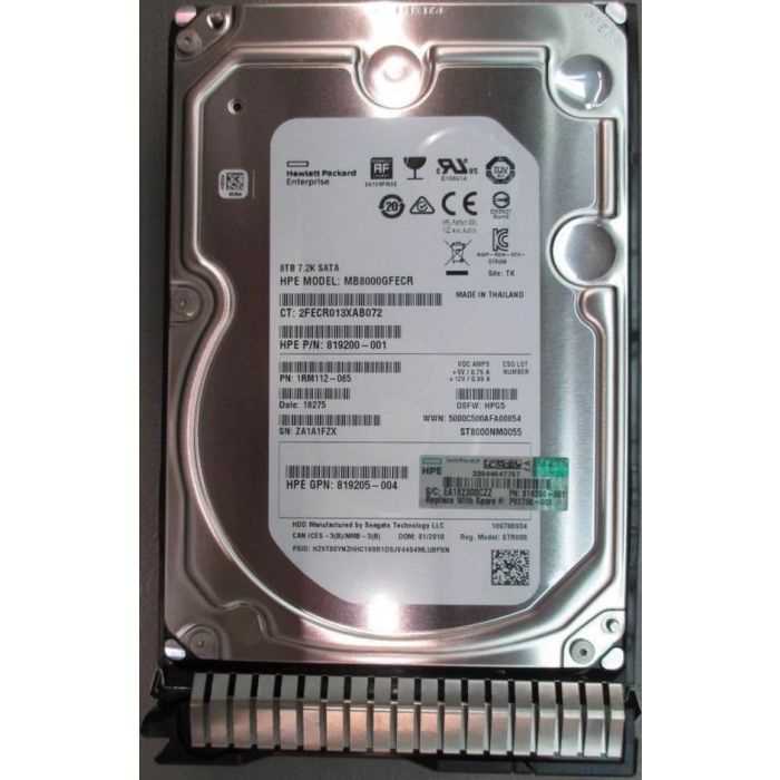 Hewlett Packard Enterprise Disco Duro 8TB 3.5" Serial ATA 7200rpm