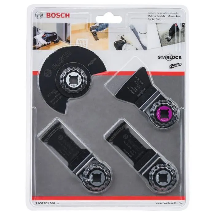 Bosch Set de Montaje 4 Accesorios OMT STARDUST 2608662283 para PMF Carpinter, Woodworking and Renovation 1