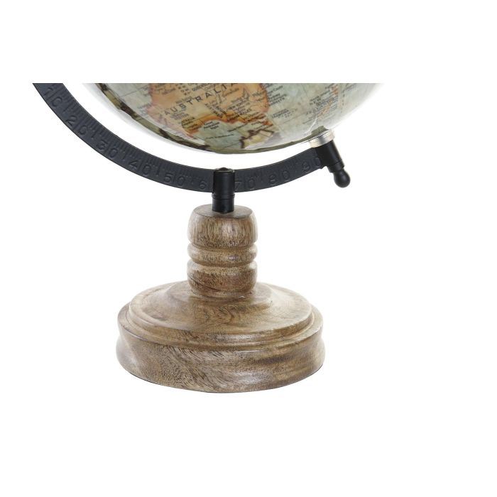 Globo Terraqueo Colonial DKD Home Decor Marron 20 x 33 x 23 cm (4 Unidades) 2