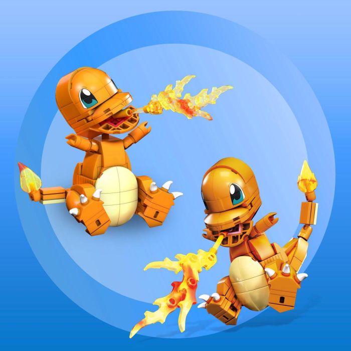 Mega Construx Pokémon Salameche: Figura de Construcción Articulada para Recrear Batallas, Tipo Fuego, 180 Piezas 15