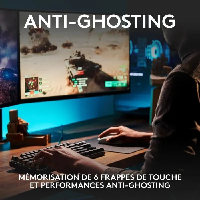 Logitech G G413 TKL SE Teclado Mecánico para Juegos, Retroiluminado, Aluminio Negro, Teclas PBT 4