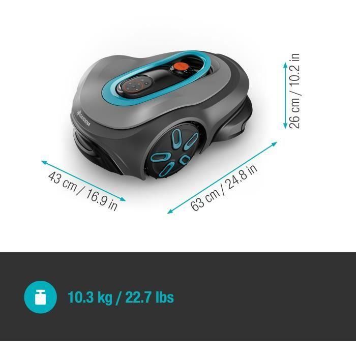 Robot cortacésped - GARDENA - Smart SILENO max 1200 - Superficie 1200 m² - DuoConnect - Bluetooth - Corte de bordes 4 Robot cortacésped - GARDENA - Smart SILENO max 1200 - Superficie 1200 m² - DuoConnect - Bluetooth - Corte de bordes 4