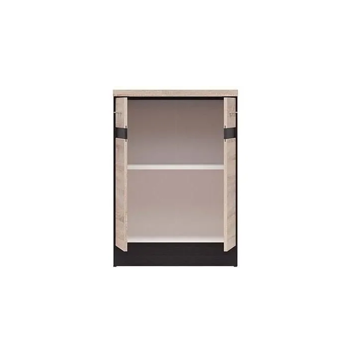 JUNONA Mueble de Cocina Bajo 2 Puertas 60 cm Roble Sonoma con Encimera 2