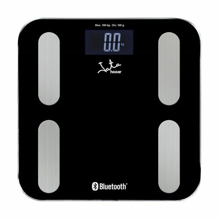 Báscula Digital de Baño JATA 593 * Negro Vidrio 180 kg