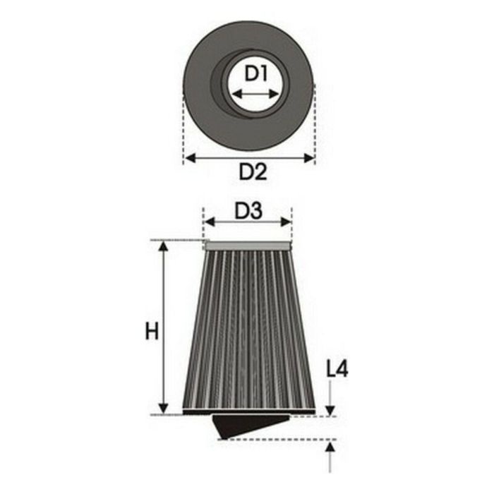 Filtro de aire Green Filters K4.70 1