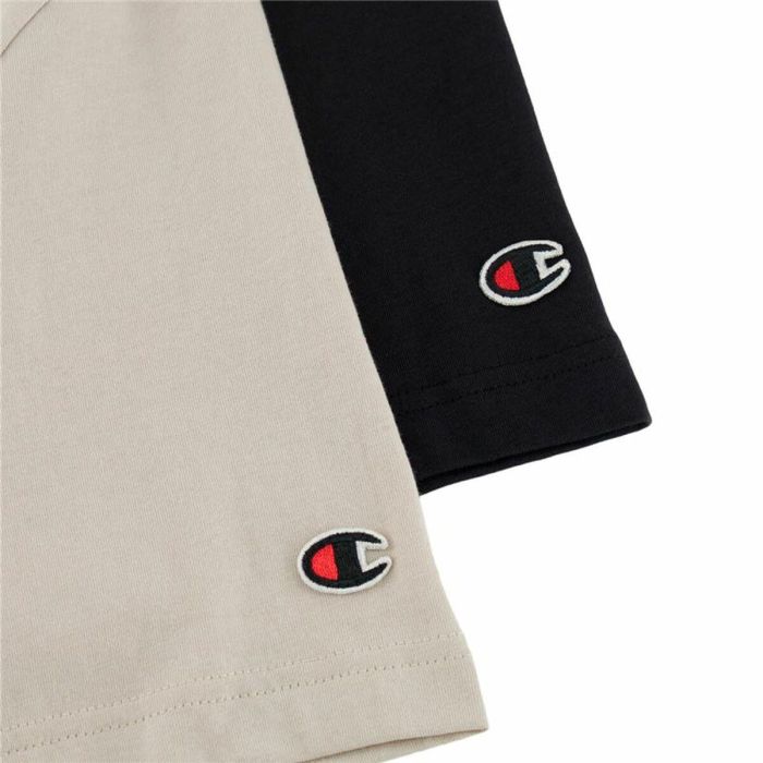 Camiseta de Manga Corta Hombre Champion Negro 2 Unidades 1