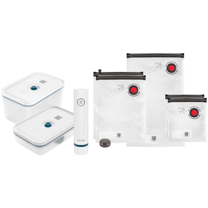 Zwilling 36815-017-0 Fresh&Save Set de envasado al vacío Medium La Mer, sistema con 2 recipientes y 5 bolsas