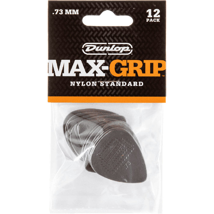 Dunlop Max-Grip / Nylon Std - 0,73Mm Púas para Guitarra, Pack 12 Unidades 0 Dunlop Max-Grip / Nylon Std - 0,73Mm Púas para Guitarra, Pack 12 Unidades 0
