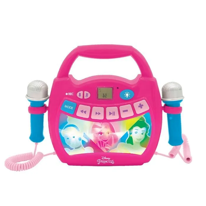 Lexibook Altavoz Bluetooth Karaoke Princesa de Disney con Efectos de Luz y 2 Micrófonos, Batería Recargable 0 Lexibook Altavoz Bluetooth Karaoke Princesa de Disney con Efectos de Luz y 2 Micrófonos, Batería Recargable 0