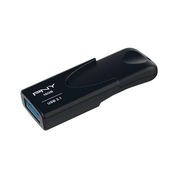PNY Attache 4 USB 3.2 Gen 1 de 16 GB - Lector 80 MB/s, Negro 0 PNY Attache 4 USB 3.2 Gen 1 de 16 GB - Lector 80 MB/s, Negro 0