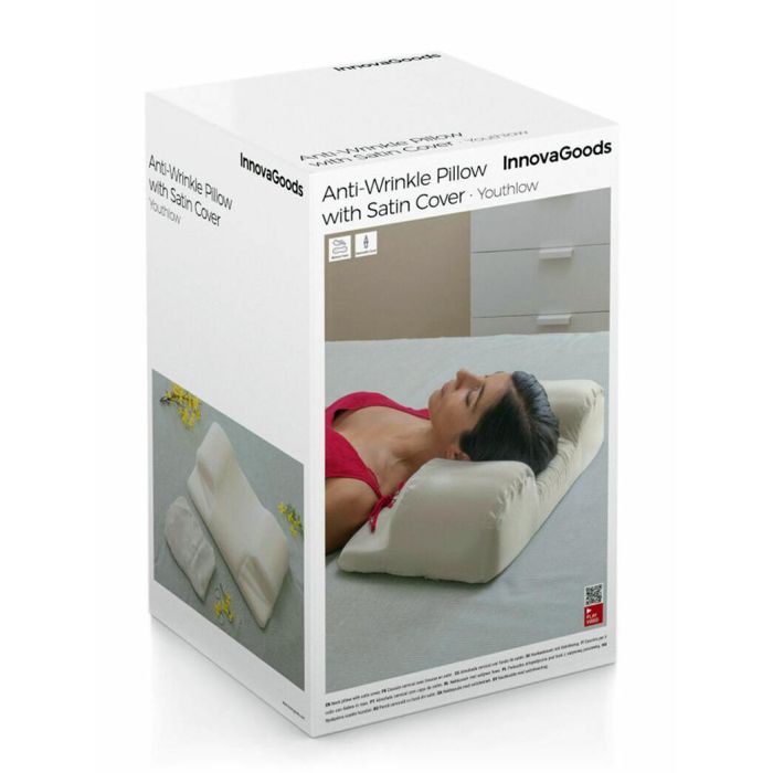 Almohada Cervical Antiarrugas con Funda de Satén Youthlow InnovaGoods 2 Almohada Cervical Antiarrugas con Funda de Satén Youthlow InnovaGoods 2
