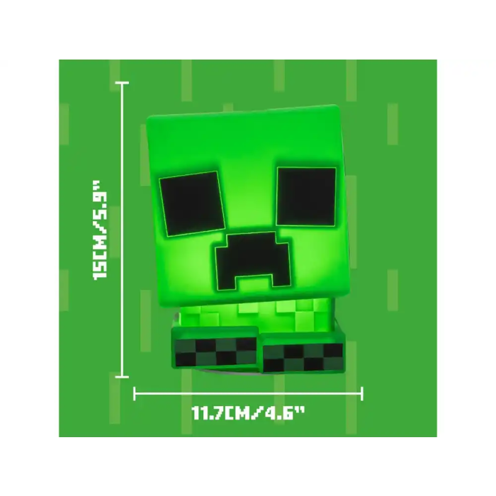 Wondee Lampara Creeper de Silicona Minecraft Luz Nocturna Pixelada 2