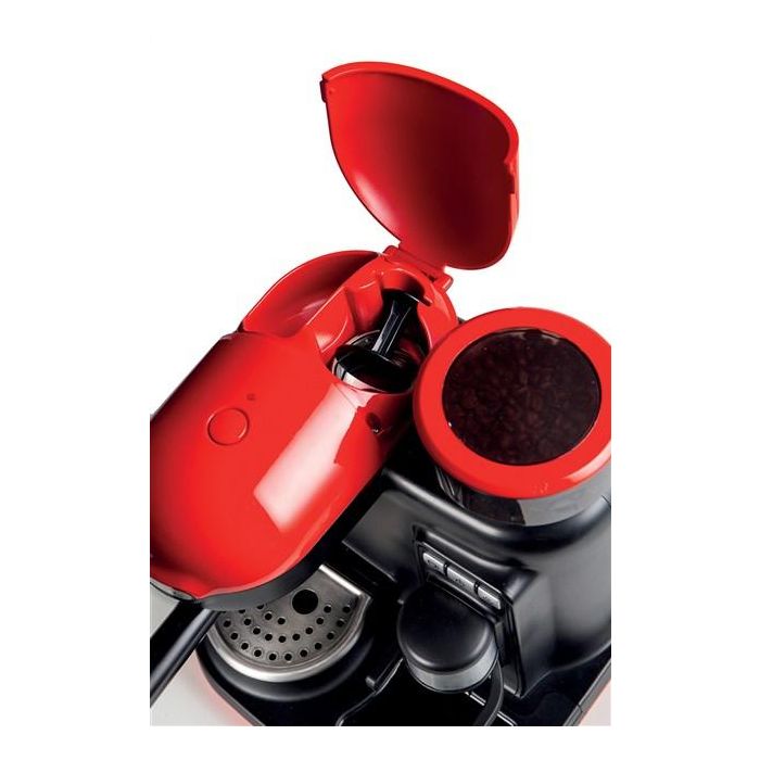 Ariete 1318/00 Cafetera Espresso Moderna con Molinillo Roja 1080W 0.8L 13