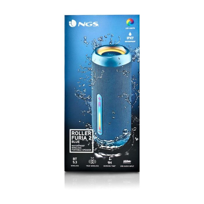 NGS ROLLERFURIA2BLUE Altavoz Bluetooth Roller Furia 2, 30W, Bluetooth 5.3, IPX7, 9h batería, Azul 3 NGS ROLLERFURIA2BLUE Altavoz Bluetooth Roller Furia 2, 30W, Bluetooth 5.3, IPX7, 9h batería, Azul 3