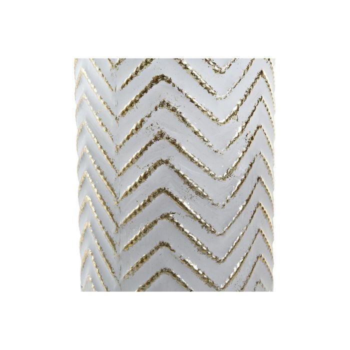 Jarron Mediterraneo DKD Home Decor Blanco Dorado 16 x 41 x 16 cm (2 Unidades) 2 Jarron Mediterraneo DKD Home Decor Blanco Dorado 16 x 41 x 16 cm (2 Unidades) 2