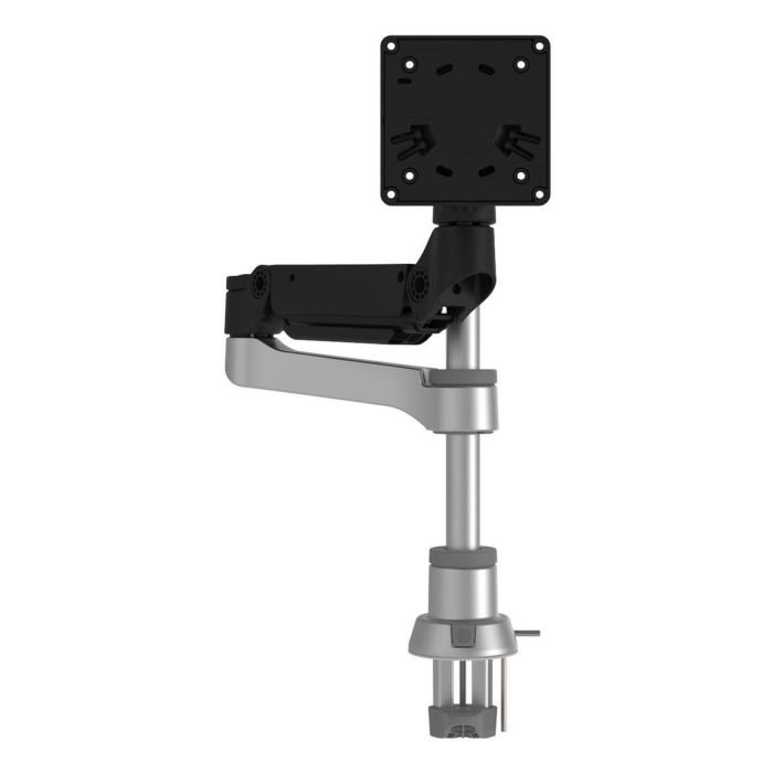 R-Go Tools Caparo 4 D2 Brazo Monitor Individual, Muelle Gas, 3-9kg, Negro-Plata, Ergonómico, Huella Carbono Baja