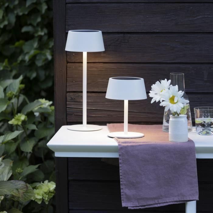 Lámpara de mesa para exterior - BRILLIANT - PICCO - LED y solar - Metal y plástico - 5 W - Blanco 1 Lámpara de mesa para exterior - BRILLIANT - PICCO - LED y solar - Metal y plástico - 5 W - Blanco 1