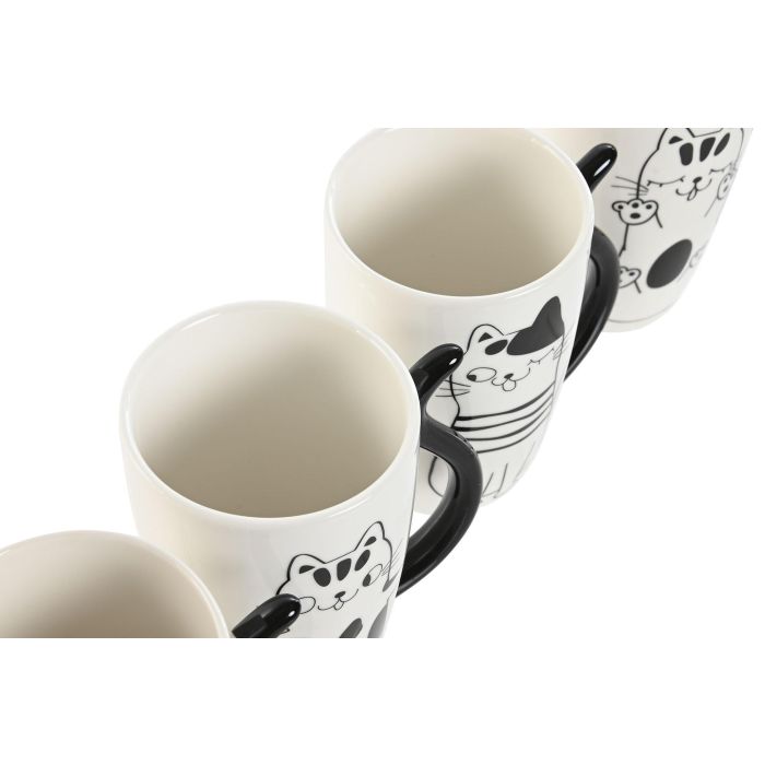 Mug Scandi DKD Home Decor Negro Blanco 8.2 x 12 x 11 cm (12 Unidades) 2 Mug Scandi DKD Home Decor Negro Blanco 8.2 x 12 x 11 cm (12 Unidades) 2