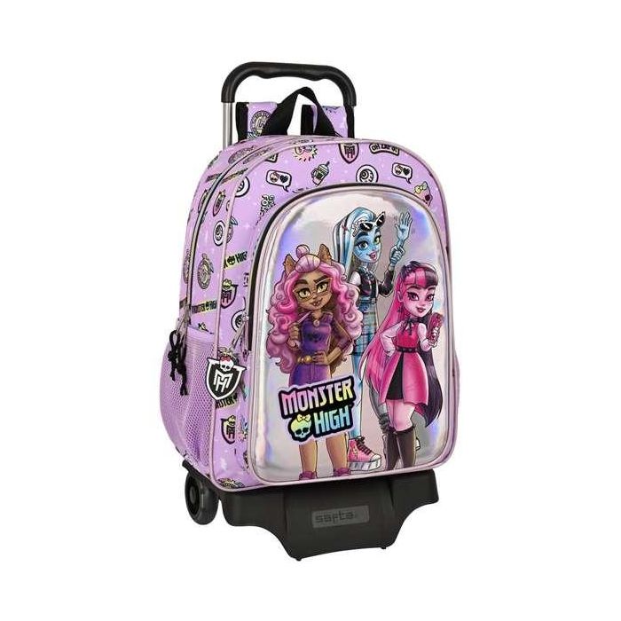 Mochila Escolar con Ruedas Monster High Best boos Lila 33 x 42 x 14 cm 1