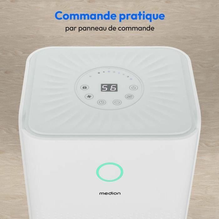 Deshumidificador - MEDION - 12L / día - Capacidad del tanque 2L 2 Deshumidificador - MEDION - 12L / día - Capacidad del tanque 2L 2