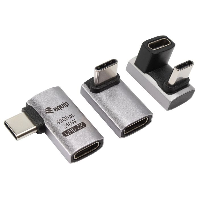 EQUIP Adaptador USB 4.0 a USB-C 40Gbps 240W PD (3 Unidades) Gris 0 EQUIP Adaptador USB 4.0 a USB-C 40Gbps 240W PD (3 Unidades) Gris 0