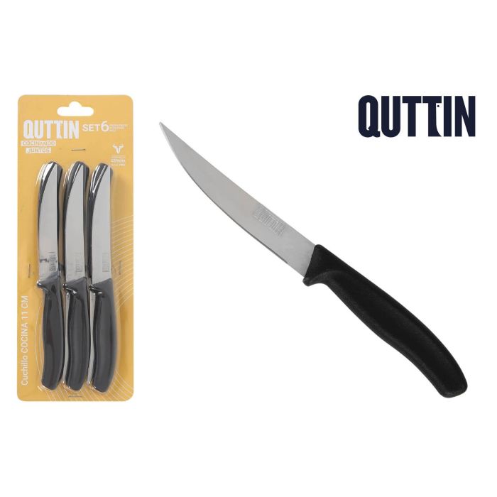 Set de 6 cuchillos para bistec Quttin, filo 11 cm (12 Cajas) Set de 6 cuchillos para bistec Quttin, filo 11 cm (12 Cajas)