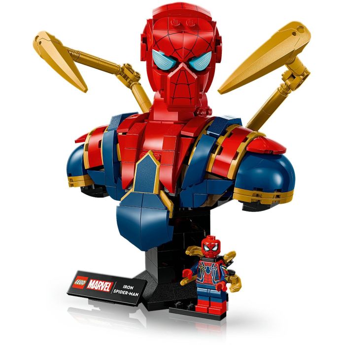 LEGO 76326 Busto de Iron Spider-Man Marvel para Construir y Exponer - Set Coleccionable para Adultos +18 años 4