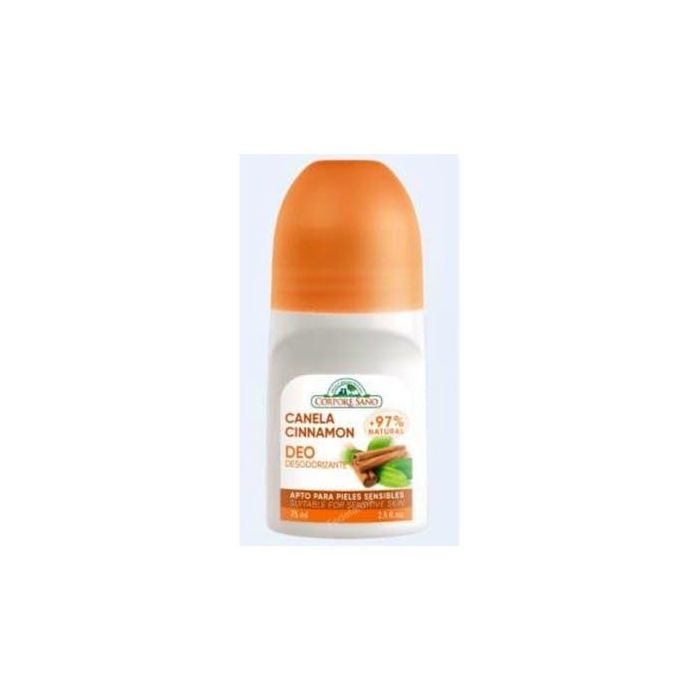 CORPORE SANO Desodorante Canela Roll-On 75ml – Control Sudoración, Aroma Dulce, Pieles Sensibles, Vegano