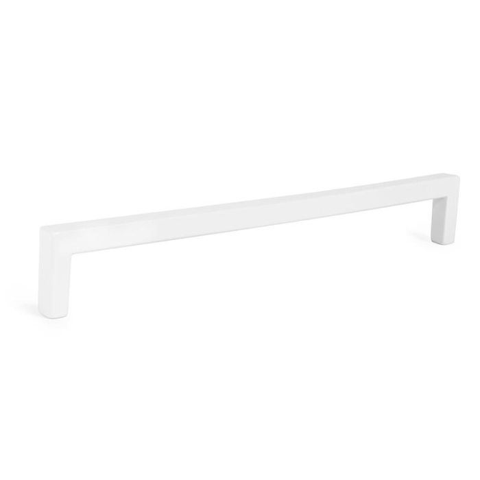Trentadue Tirador Evan de Zamak Blanco Mate para Muebles de Cocina/Baño, Distancia 128 mm