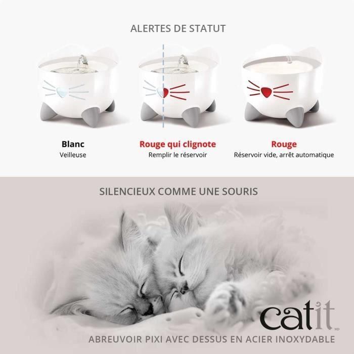 Catit Fuente de Agua Automática PIXI para Gatos 2,5 L de Acero Inoxidable con Filtro para Agua Pura 4 Catit Fuente de Agua Automática PIXI para Gatos 2,5 L de Acero Inoxidable con Filtro para Agua Pura 4