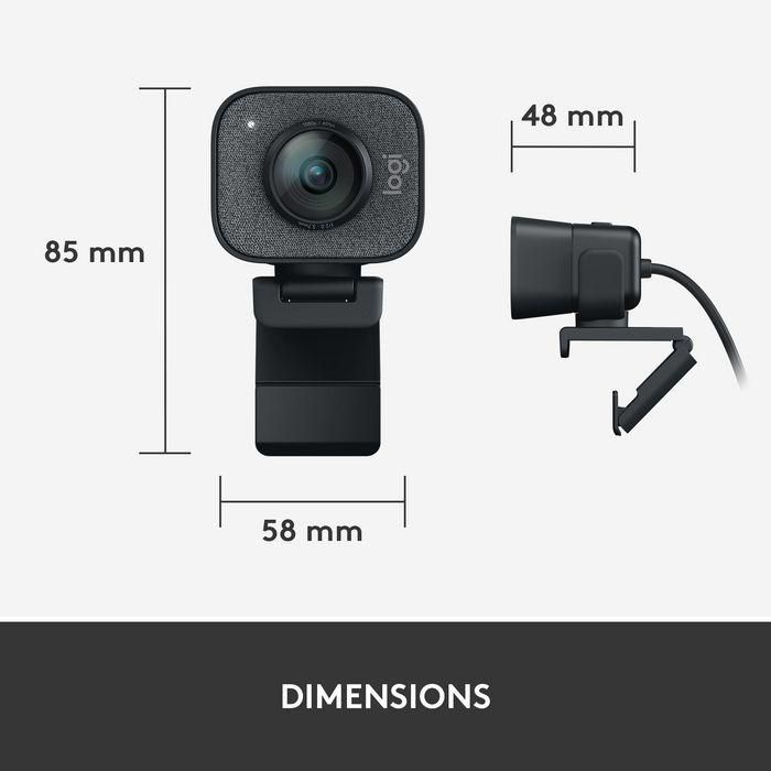 Logitech StreamCam Webcam Full HD 1080p 60 fps para Streaming YouTube Twitch Lente Cristal, Auto-enfoque, Encuadre, USB-C 14