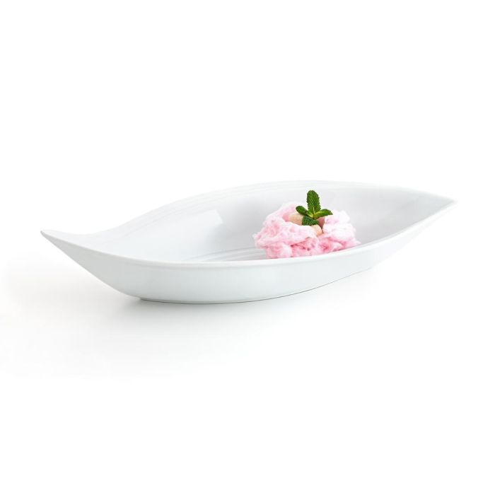 Quid Gastro Fuente Forma Hoja Porcelana 31x14.5x5.5 cm Blanco - Pack 6 Unidades - Apta Lavavajillas Microondas y Uso Profesional 3 Quid Gastro Fuente Forma Hoja Porcelana 31x14.5x5.5 cm Blanco - Pack 6 Unidades - Apta Lavavajillas Microondas y Uso Profesional 3