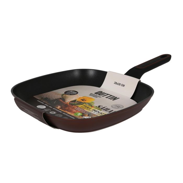 Quttin Asadora Cuadrada 28x28 cm de Aluminio Forjado con Mango Soft-Touch 3.0 mm de Espesor (6 Unidades) 4