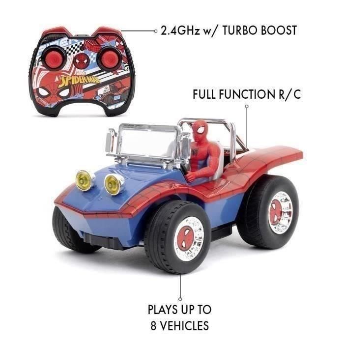 Jada - Marvel - Coche Radiocontrolado Spiderman - Función Turbo - Figura incluida - A partir de 6 años 2 Jada - Marvel - Coche Radiocontrolado Spiderman - Función Turbo - Figura incluida - A partir de 6 años 2