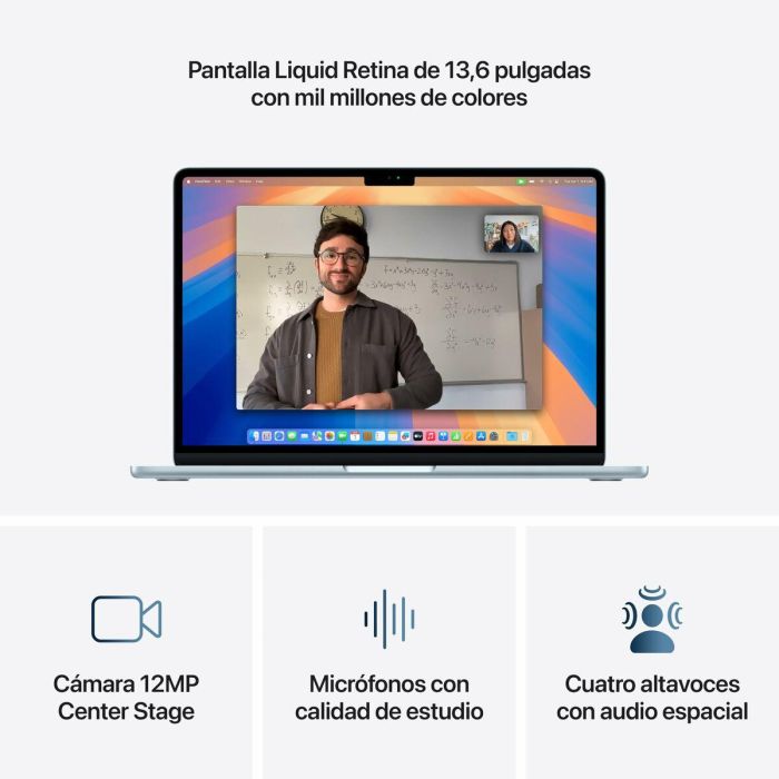 Apple MC6V4Y/A MacBook Air 13.6" M4 con 10-Core CPU y 10-Core GPU, 24GB RAM, 512GB SSD, Pantalla Liquid Retina, Touch ID, Azul Cielo 6 Apple MC6V4Y/A MacBook Air 13.6" M4 con 10-Core CPU y 10-Core GPU, 24GB RAM, 512GB SSD, Pantalla Liquid Retina, Touch ID, Azul Cielo 6