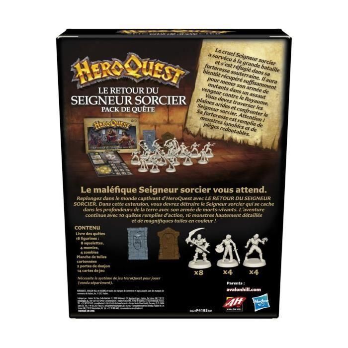 Heroquest, Extensión El regreso del Sucero Lord, de 14 años, requerido el sistema de juego de heroquet - Avalon Hill 4 Heroquest, Extensión El regreso del Sucero Lord, de 14 años, requerido el sistema de juego de heroquet - Avalon Hill 4