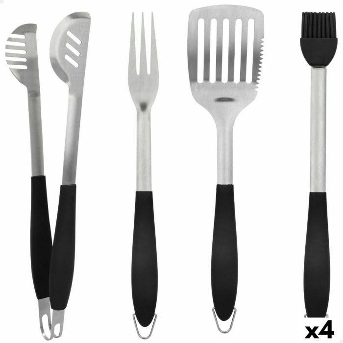 Set de Utensilios para Barbacoa Aktive 4 Piezas Barbacoa Acero Inoxidable 10 x 42 x 4 cm (4 Unidades) Set de Utensilios para Barbacoa Aktive 4 Piezas Barbacoa Acero Inoxidable 10 x 42 x 4 cm (4 Unidades)