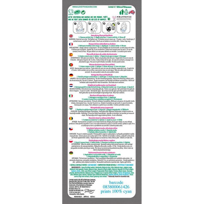 7Th Heaven Fab Face Food Charcoal Mascarilla De Barro Carbón Desintoxicante 10 gr 1